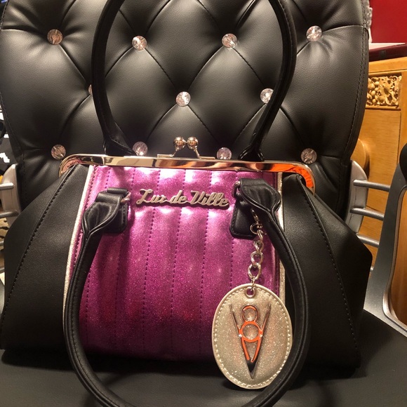 Lux de Ville Handbags - RETRO SPARKLE! Lux de Ville kiss lock purse NWOT
